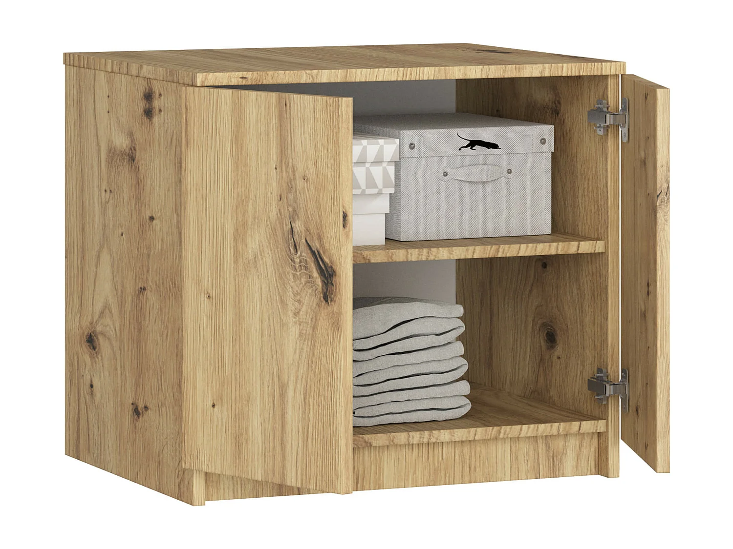 Surmeuble pour armoire AKORD S60 Chêne Artisan 60 cm 2 portes façade Chêne Artisan 2 étagères 60x51x55 cm