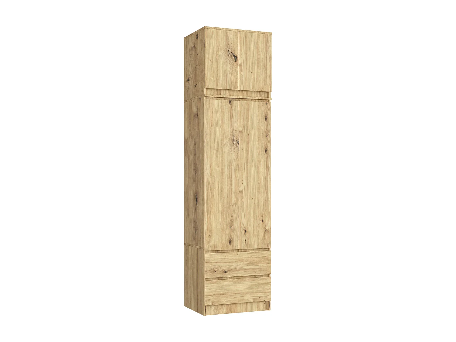 Surmeuble pour armoire AKORD S60 Chêne Artisan 60 cm 2 portes façade Chêne Artisan 2 étagères 60x51x55 cm