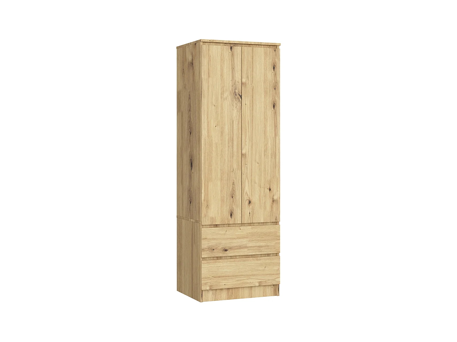 Armadio AKORD S60 Quercia Artisan 60 cm 2 ante 2 cassetti 60x51x180 cm