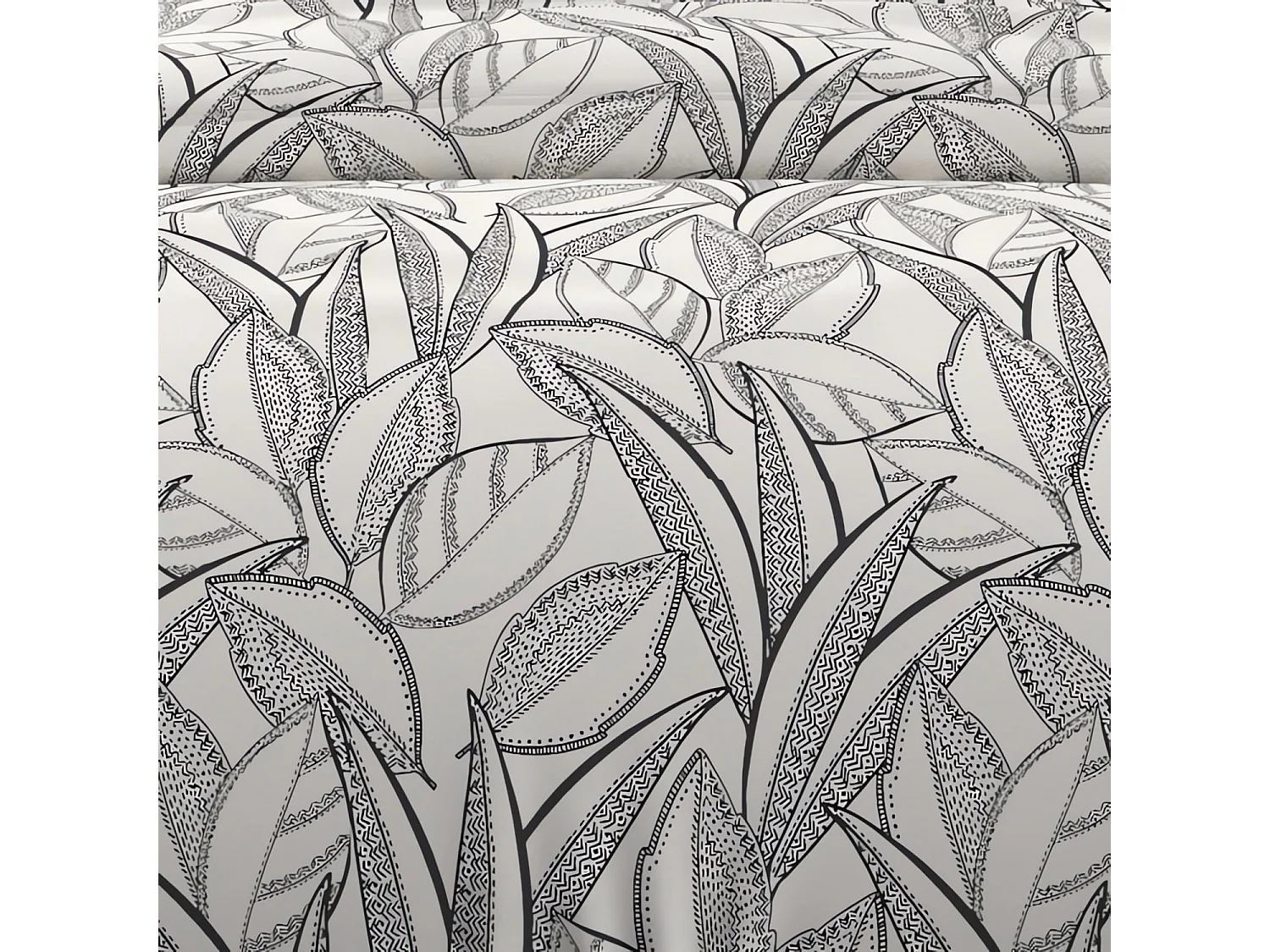 Parure housse de couette en coton 57 fils 240x220 cm TOGO blanc, par Soleil d'ocre