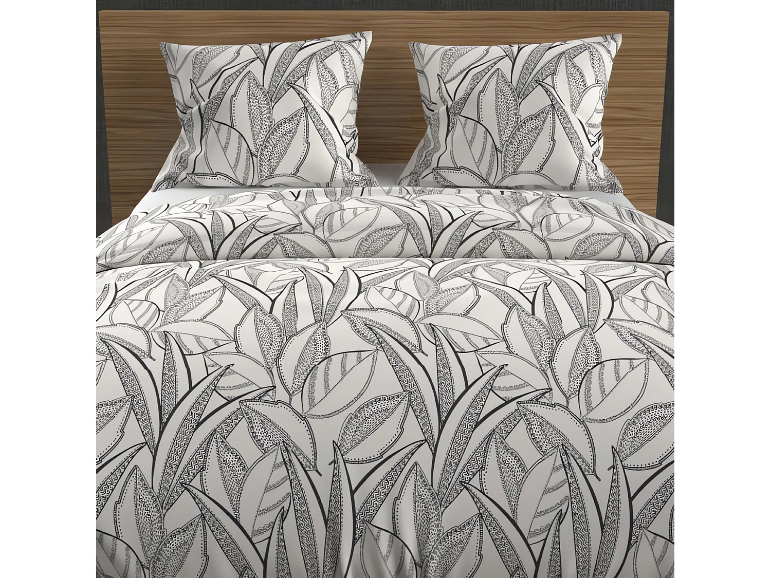 Set funda nórdica de algodón 57 hilos 240x220 cm TOGO blanco