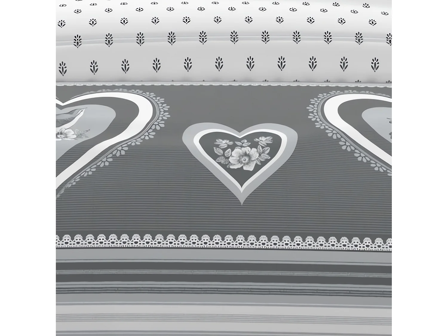 Set funda edredón de algodón 57 hilos 240x220 cm PASSION gray