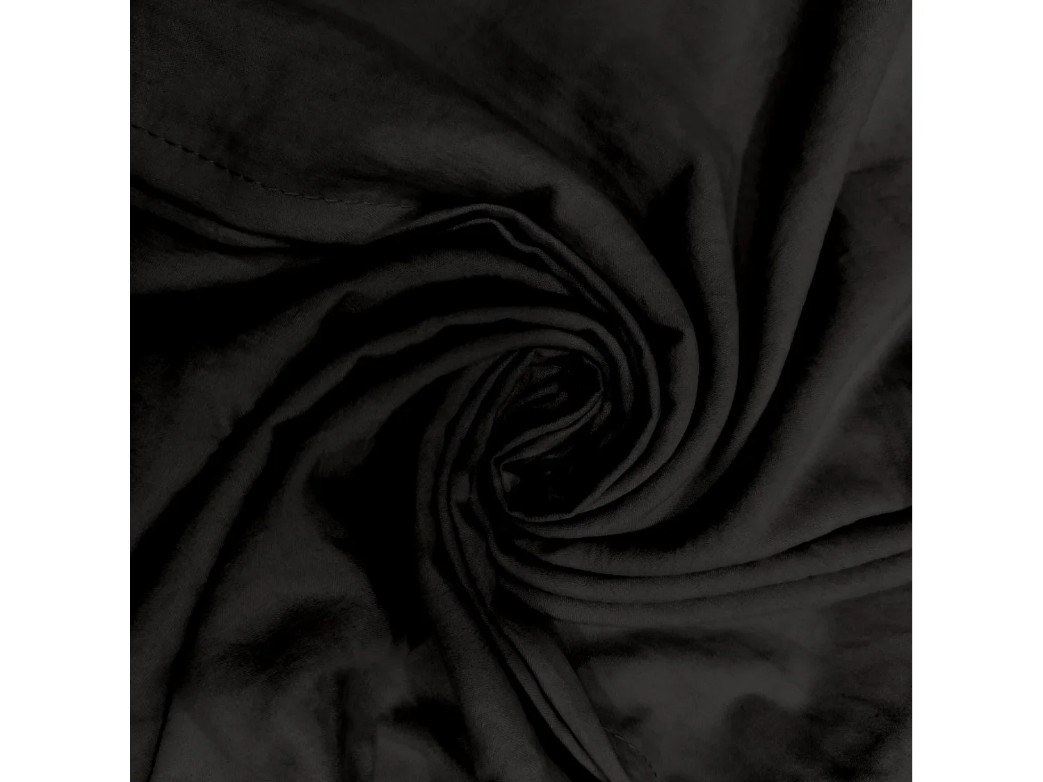 Parure housse de couette en microfibre lavée 140x200 cm BOHEME noir, par Soleil d'Ocre