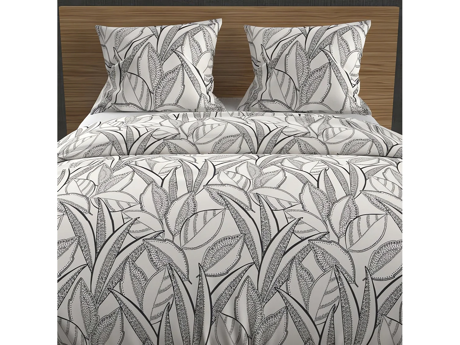 Set funda nórdica algodón 57 hilos 260x240 cm TOGO blanco