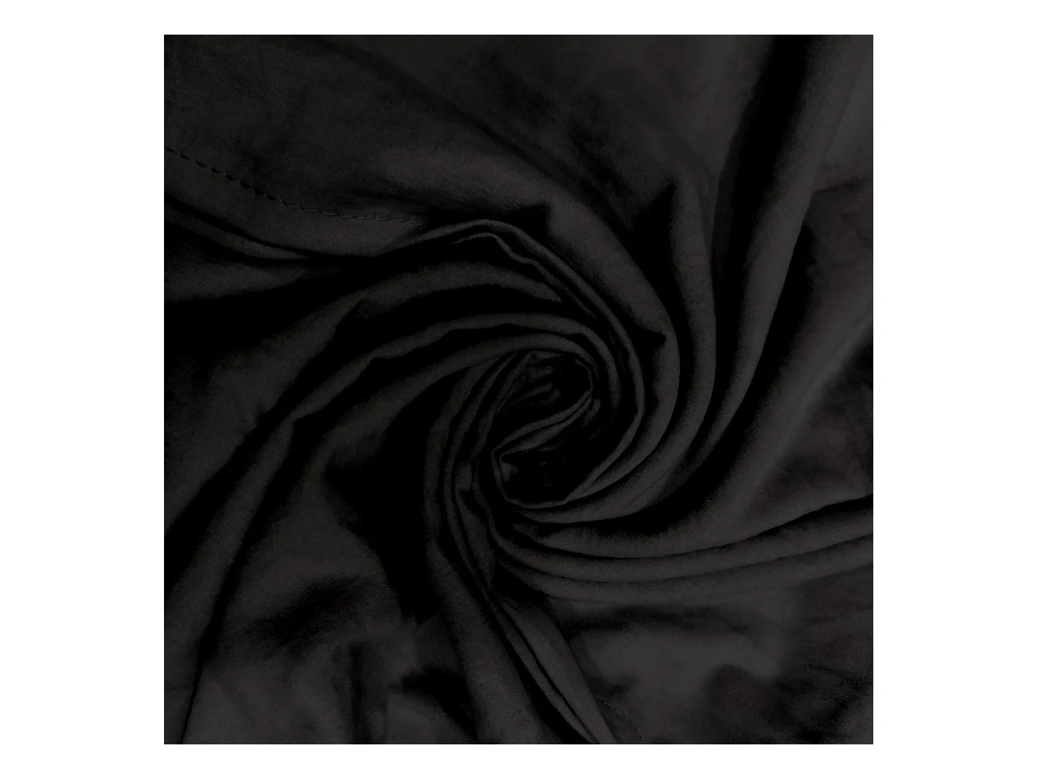 Parure housse de couette en microfibre lavée 240x220 cm BOHEME noir, par Soleil d'Ocre