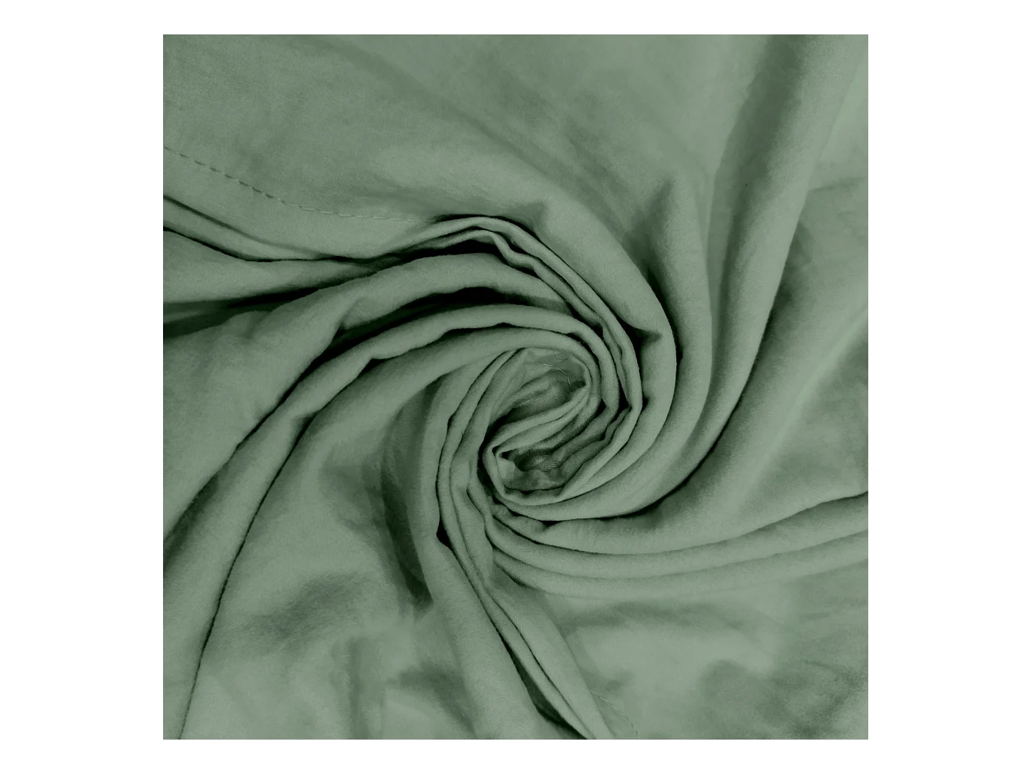 Set funda nórdica de microfibra lavada 240x220 cm BOHEME verde, por Intemporel