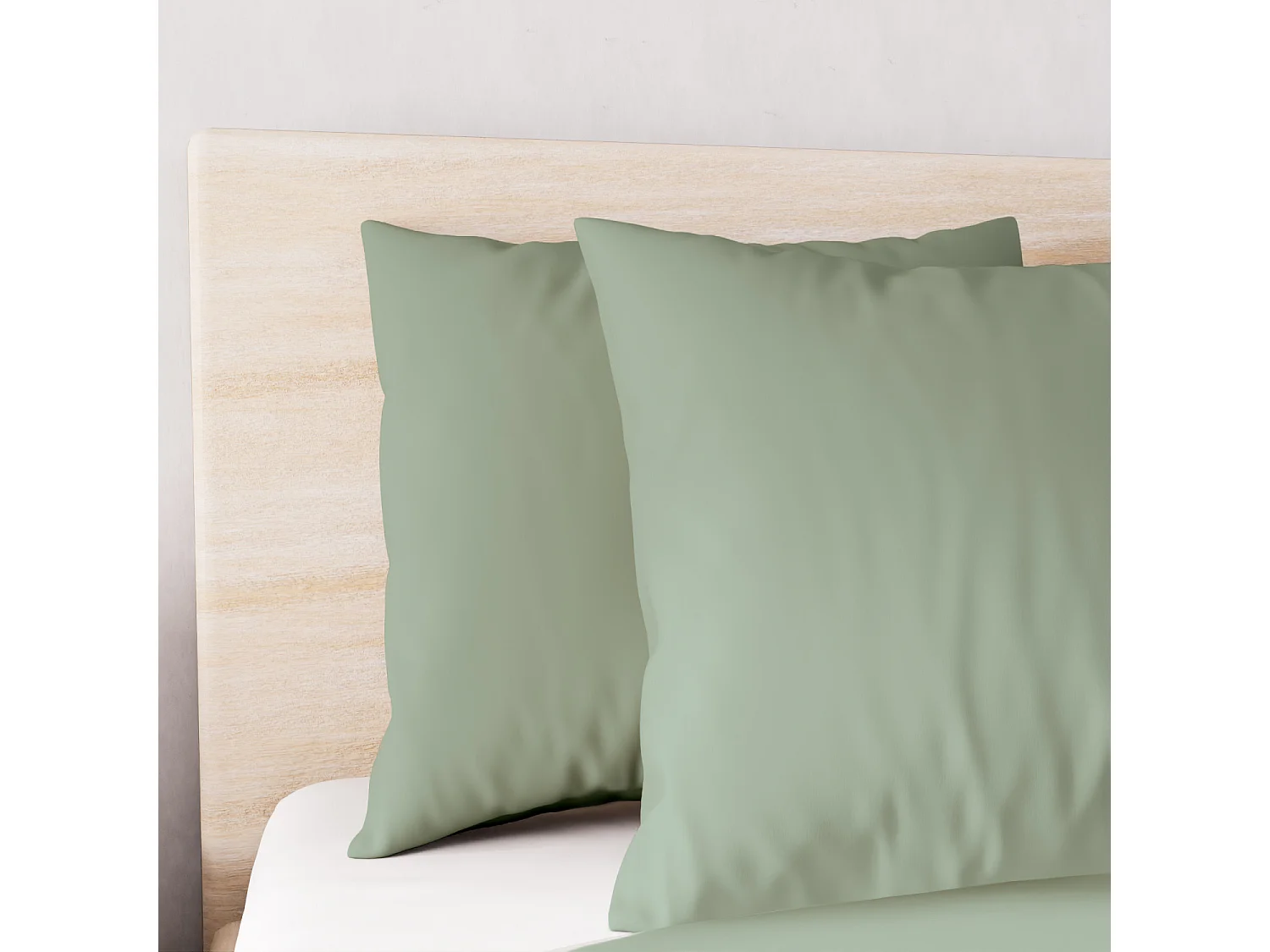 Set funda nórdica de microfibra lavada 240x220 cm BOHEME verde, por Intemporel