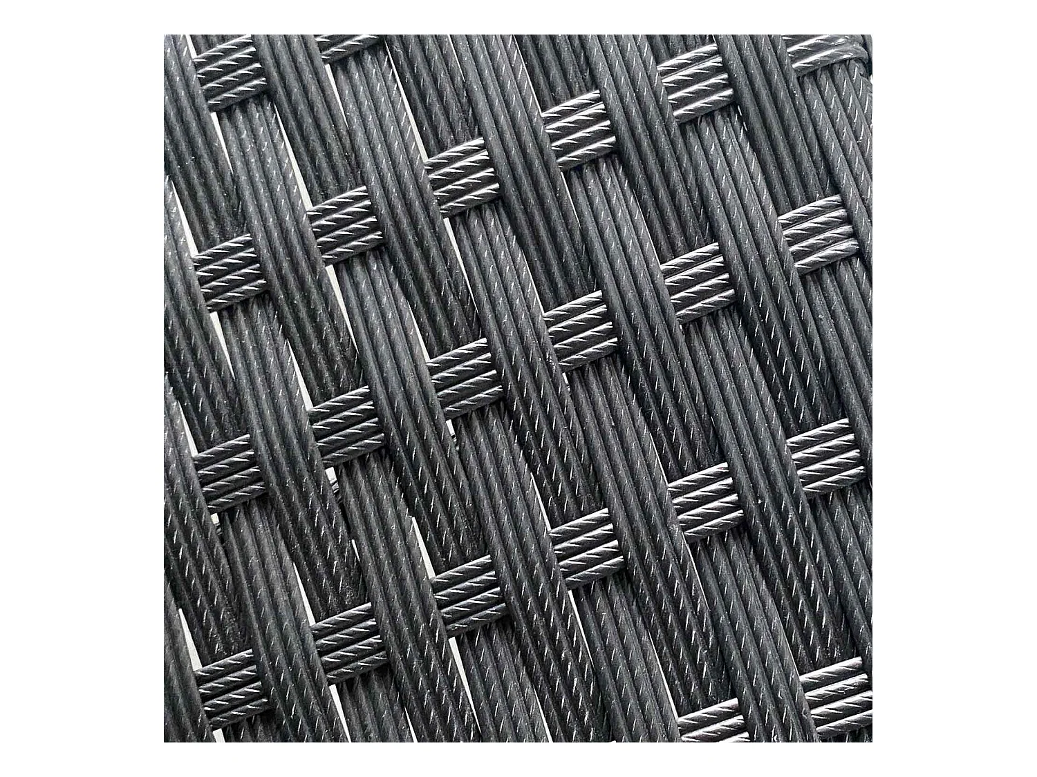 Acqua Chiara - Set salotto da esterno in metallo e polyrattan con tavolino in vetro