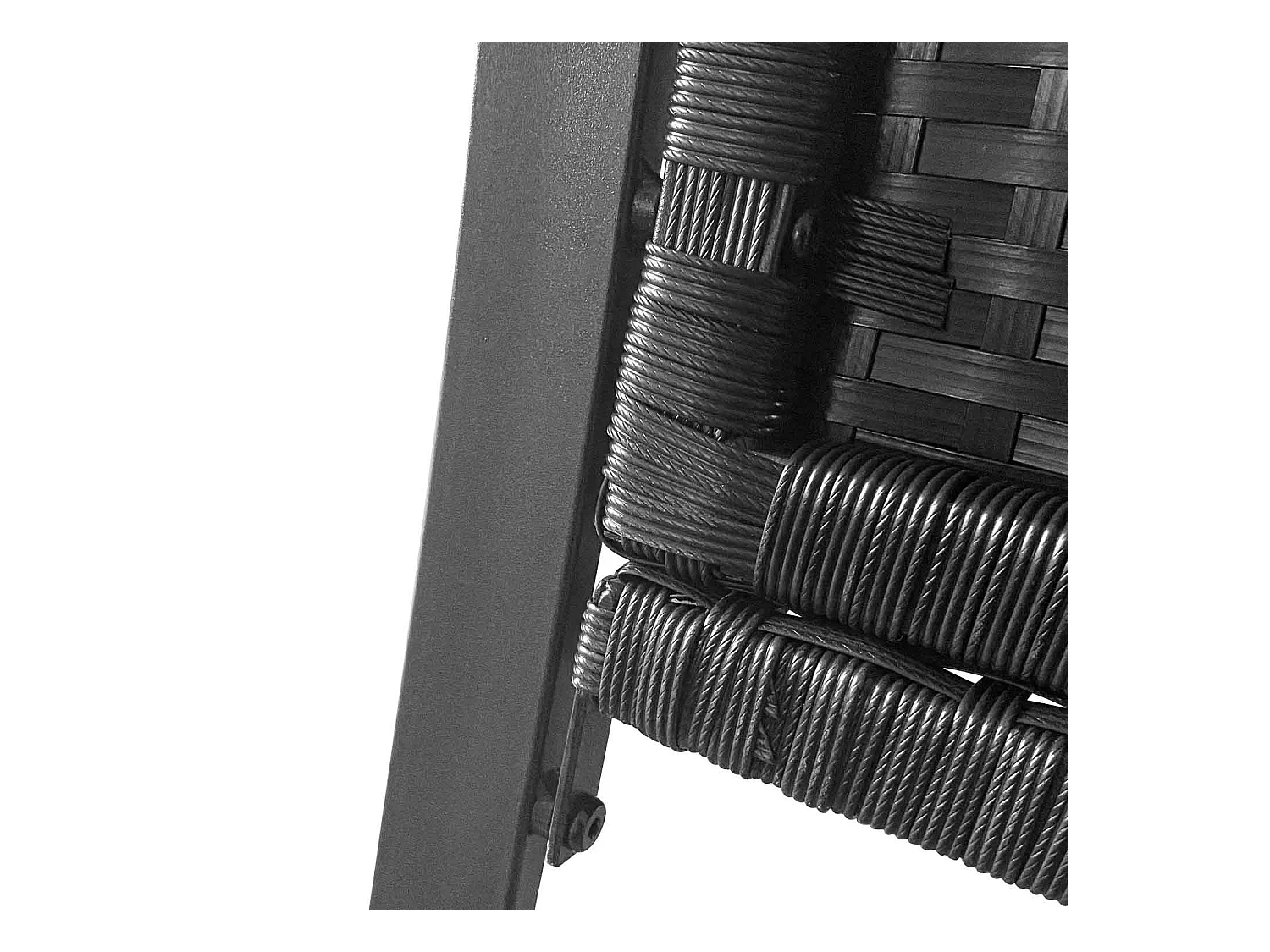 Acqua Chiara - Set salotto da esterno in metallo e polyrattan con tavolino in vetro