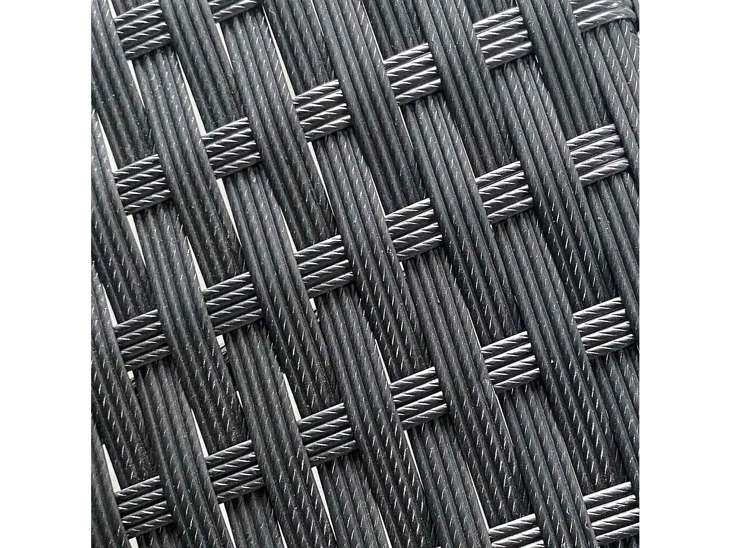 Acqua Chiara - Set salotto da esterno in metallo e polyrattan con tavolino in vetro