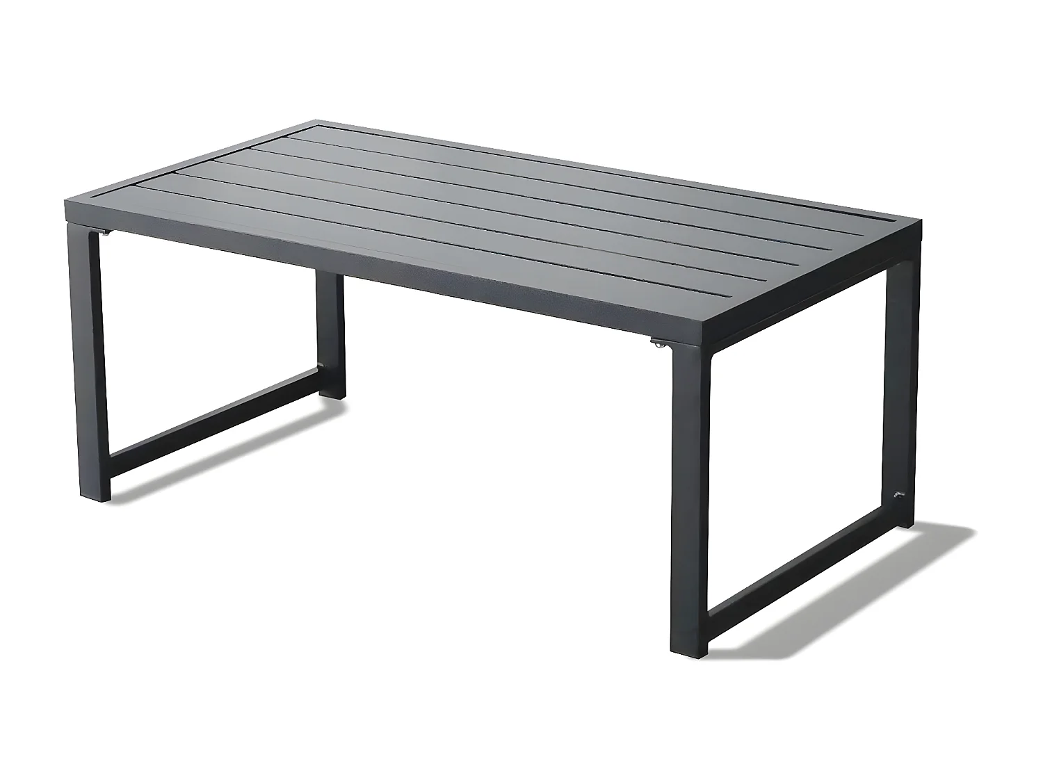 Rugiada - Salon de jardín de aluminio con cojines - sofá, 2 sillones, mesa de centro