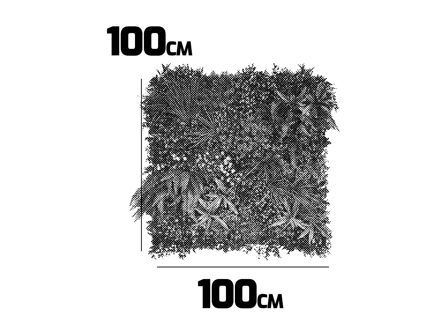 Dream - Giardino verticale con foglie e fiori, pannello 100x100 cm