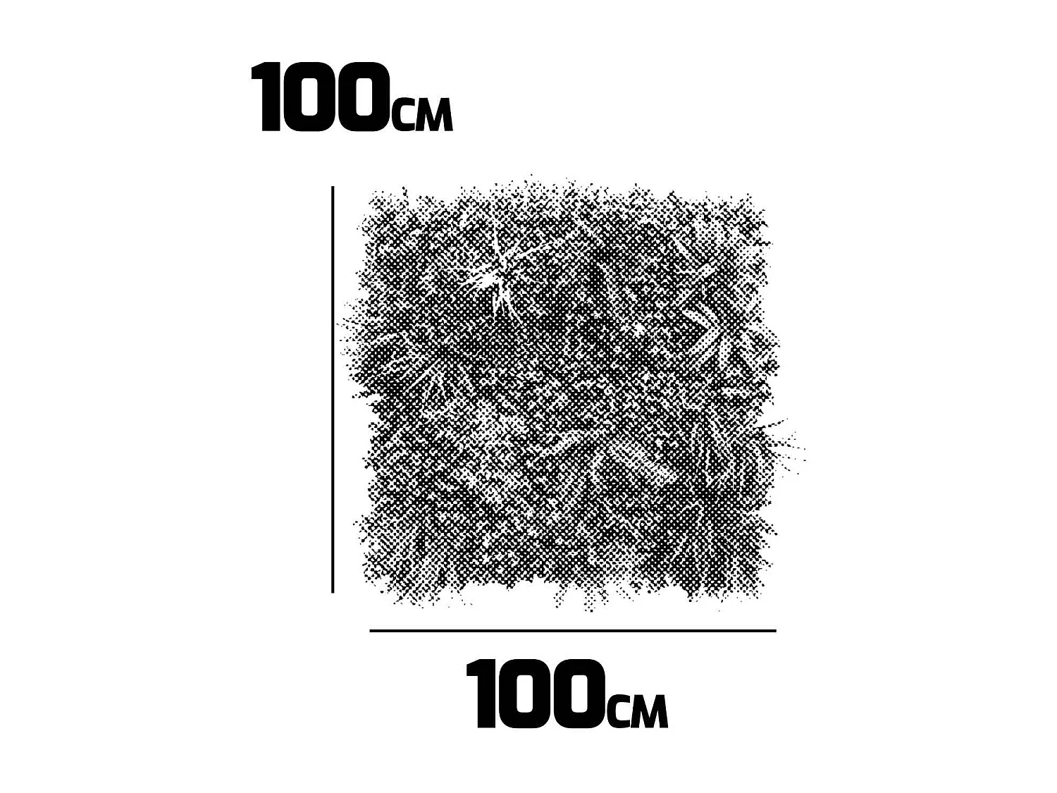 Primavera - Jardín vertical con hojas y flores, panel 100x100 cm