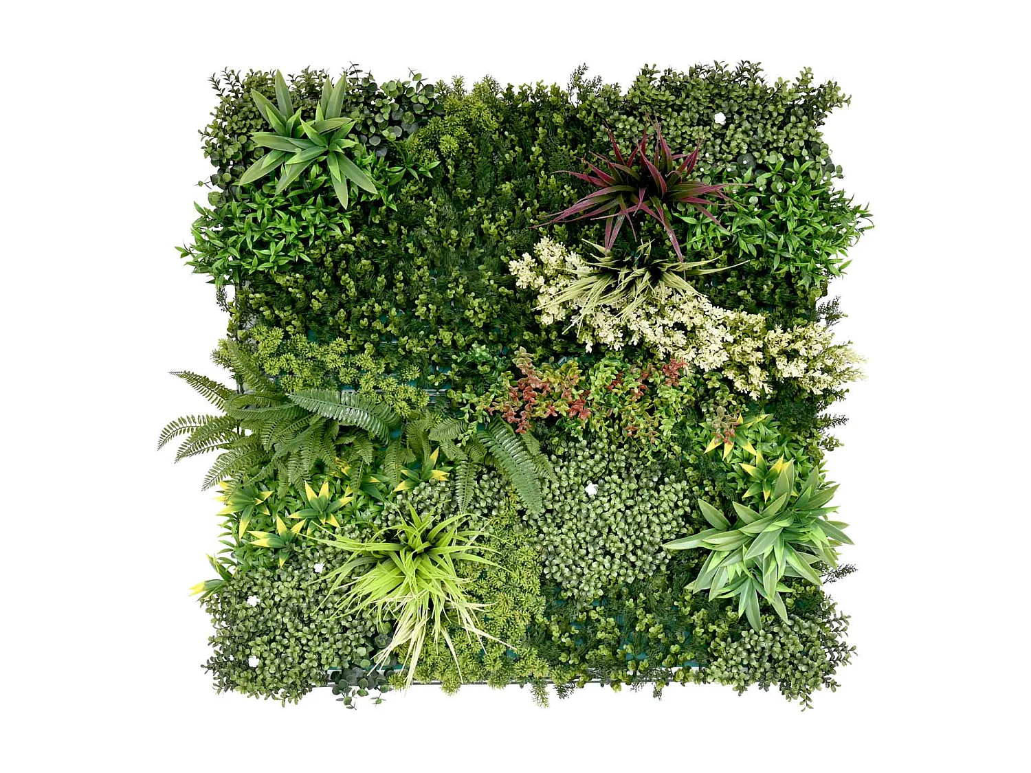 Gaia - Décoration de mur vert artificiel, panneau 100x100 cm