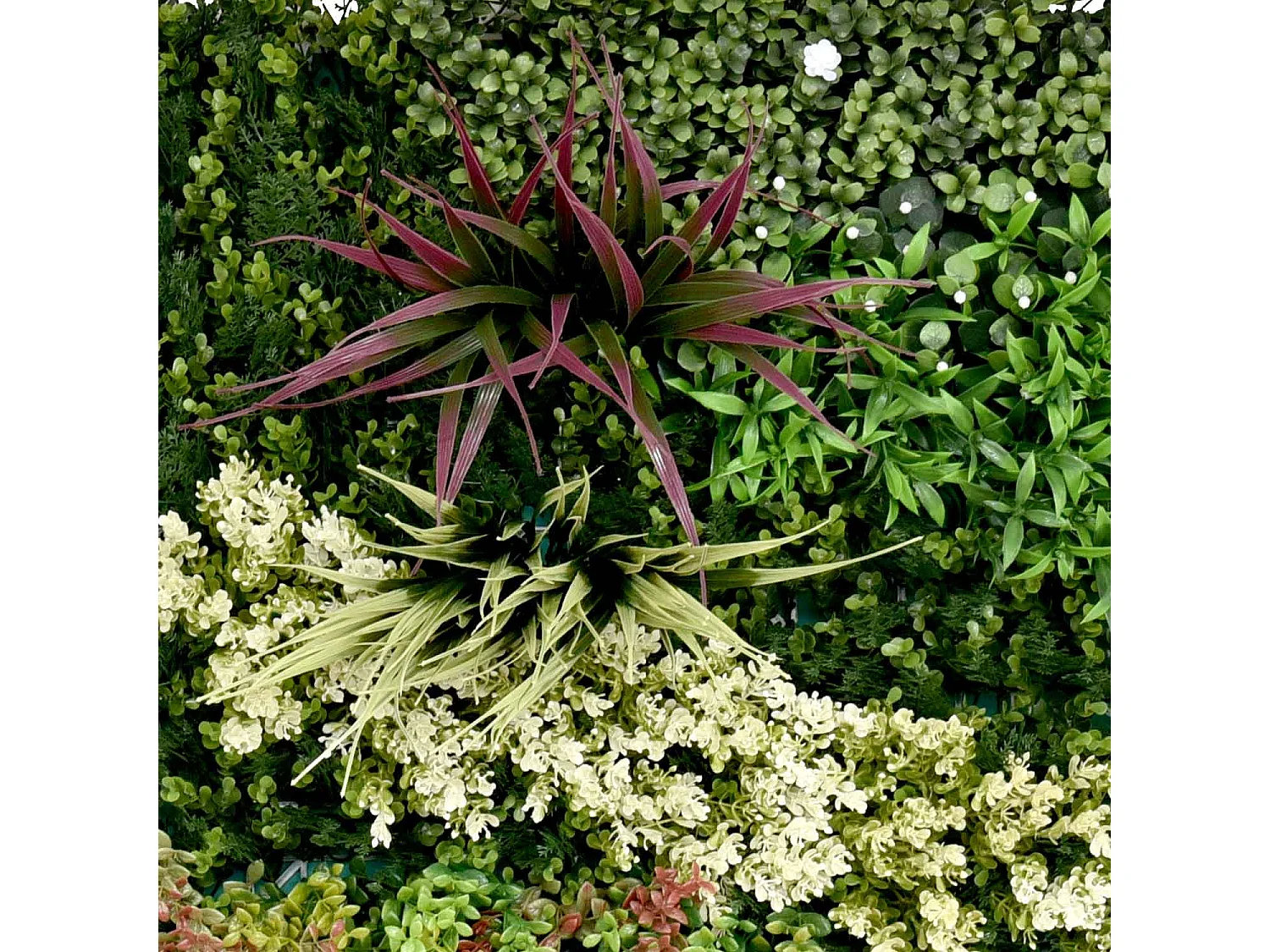 Gaia - Décoration de mur vert artificiel, panneau 100x100 cm