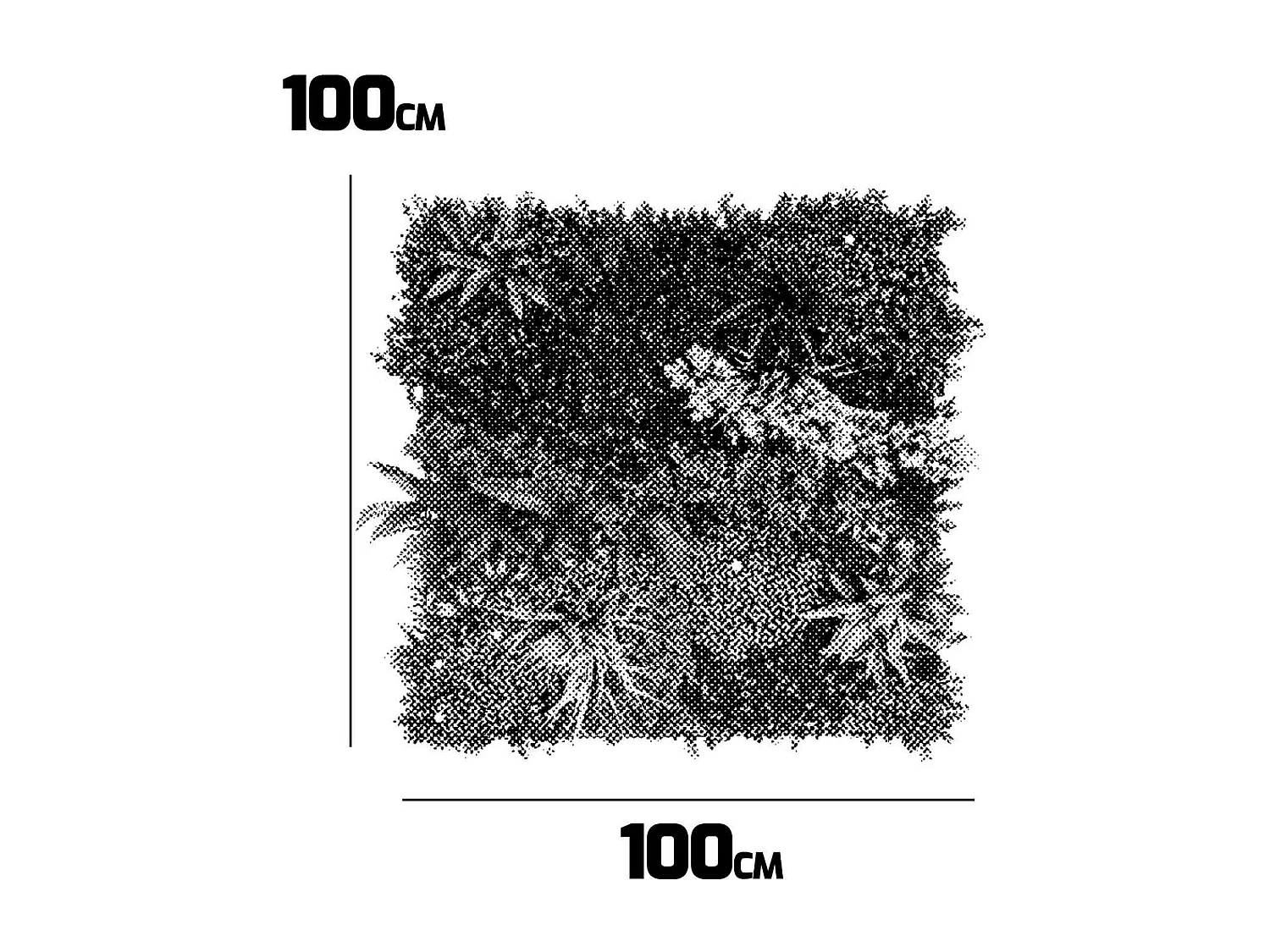 Gaia - Décoration de mur vert artificiel, panneau 100x100 cm