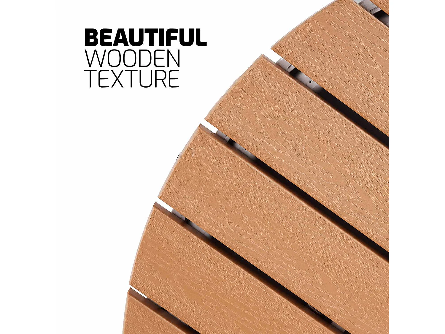 Mitra - Ducha de jardín, ducha de suelo con rueda de pie Ø 70 cm