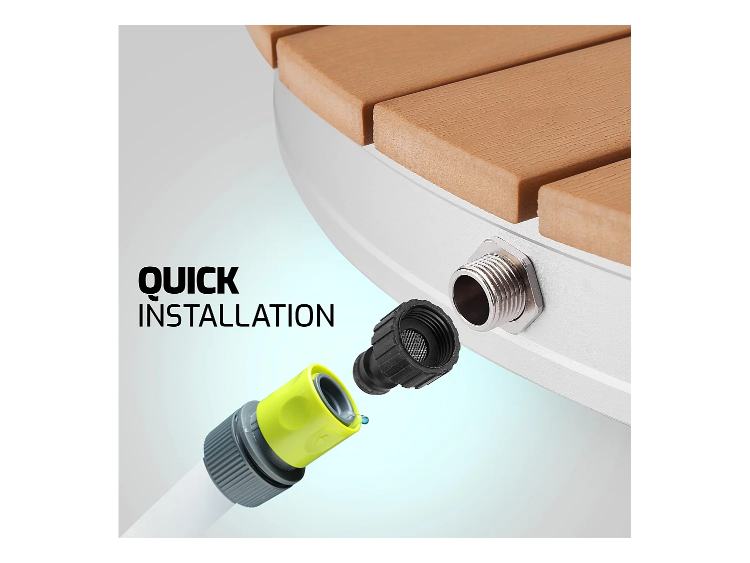 Mitra - Ducha de suelo para jardín Ø 70 cm