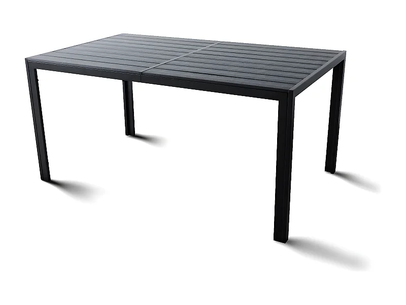 Giano - Tavolo da pranzo da esterno con struttura in metallo e doghe in legno multistrato 150x90cm