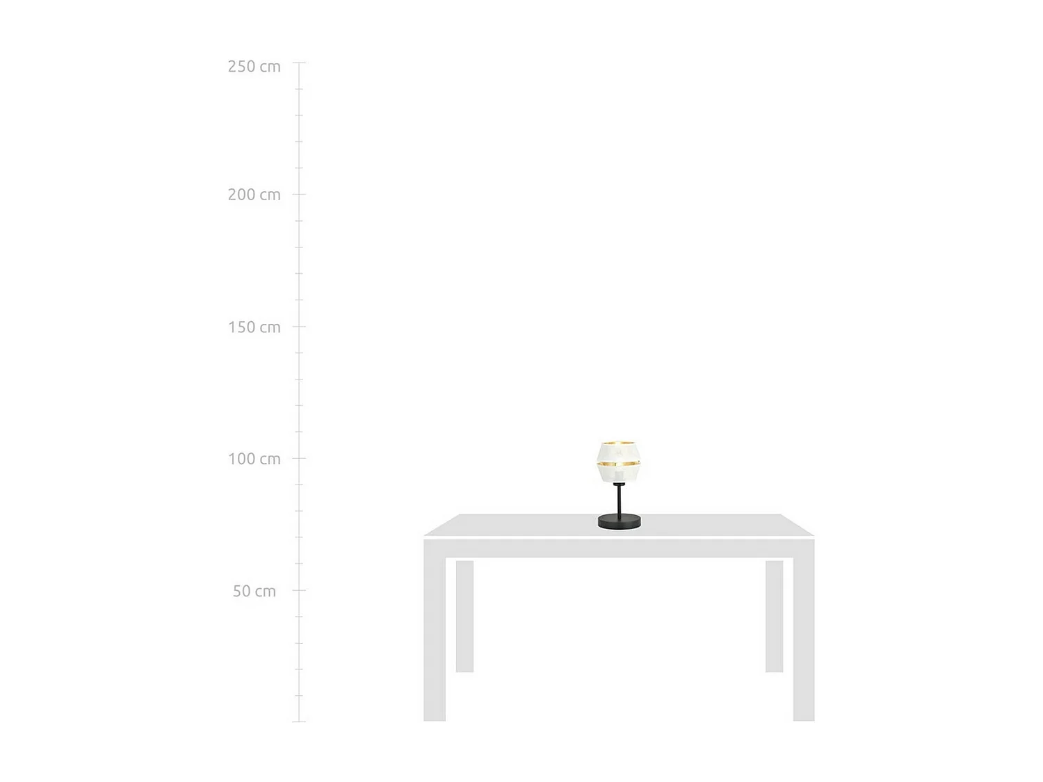 Lampe à Poser Malia, Blanc, 20x30x20 cm, Seven Design