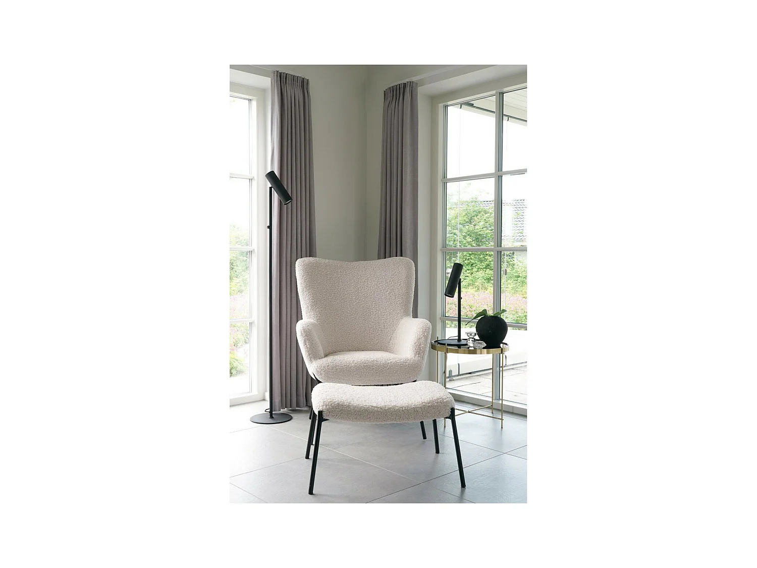 Tafellamp Parijs, Zwart, 20x20x47 cm, Epikasa