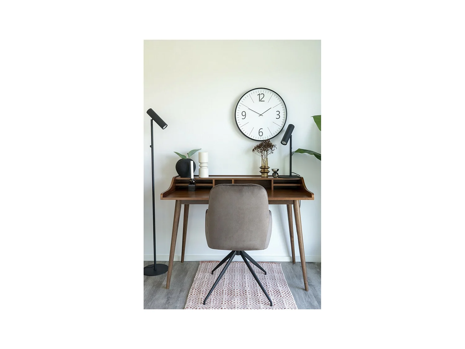 Tafellamp Parijs, Zwart, 20x20x47 cm, Epikasa