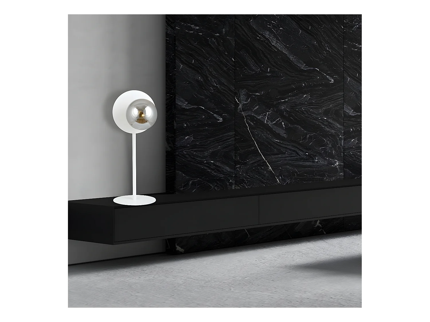 Lampe à Poser Oslo, Blanc, 20x50x20 cm, Epikasa