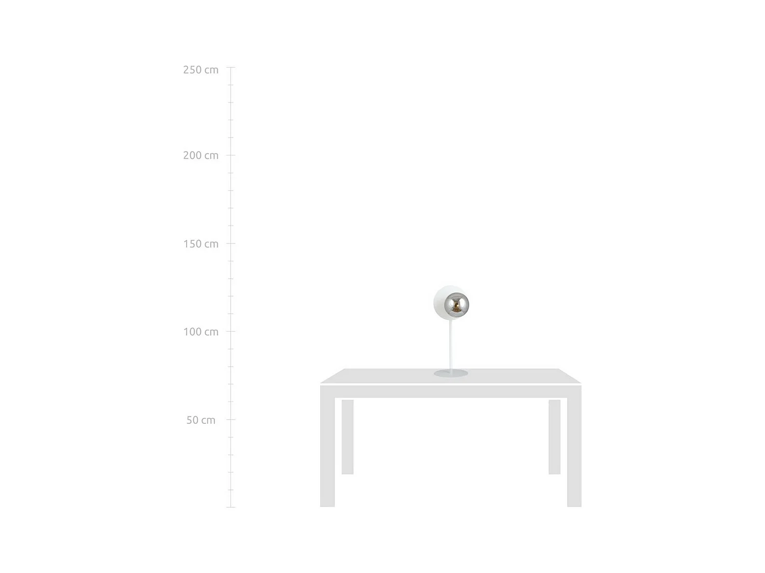 Lampe à Poser Oslo, Blanc, 20x50x20 cm, Epikasa