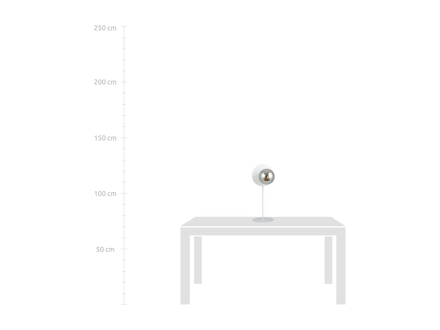 Tafellamp Oslo 2, Wit, 20x50x20 cm, Seven Design