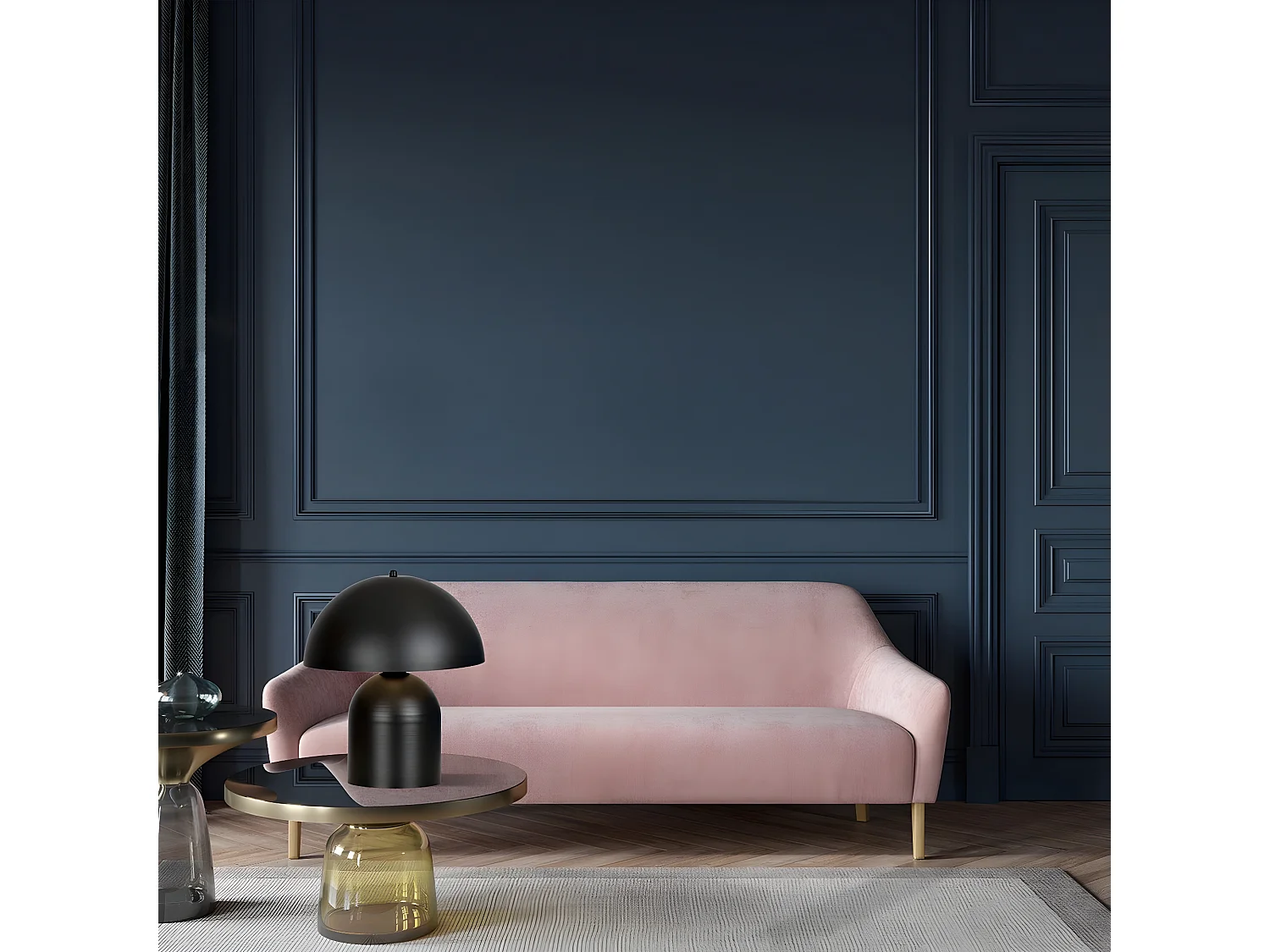 Tafellamp Kava, Zwart, 30x35x30 cm, Epikasa