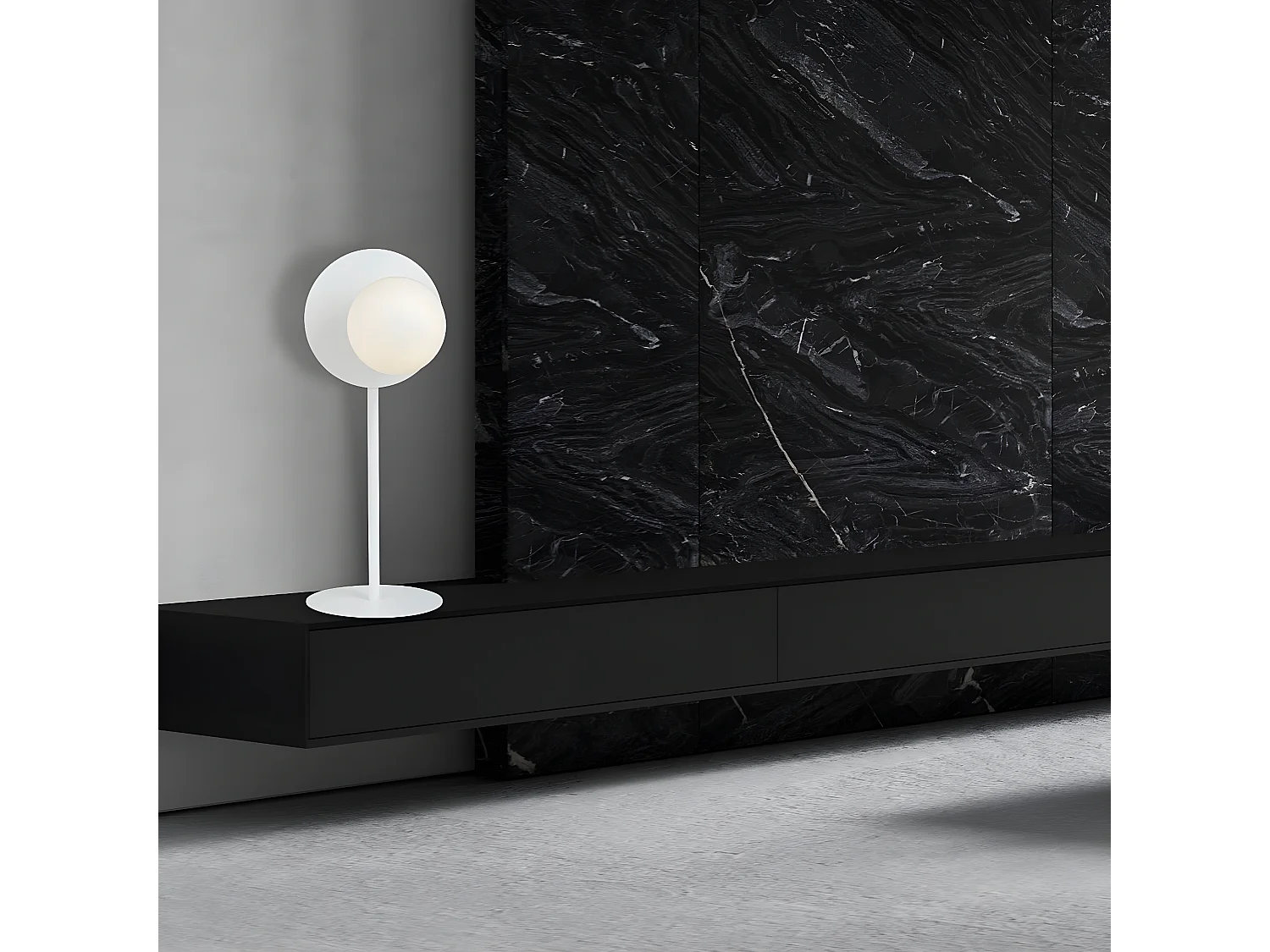 Lampe à Poser Oslo, Blanc, 20x50x20 cm, Seven Design