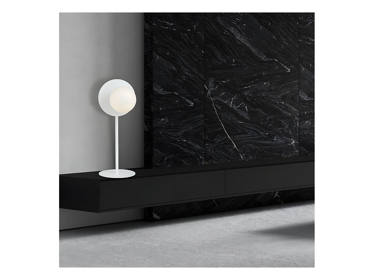Lampe à Poser Oslo, Blanc, 20x50x20 cm, Epikasa