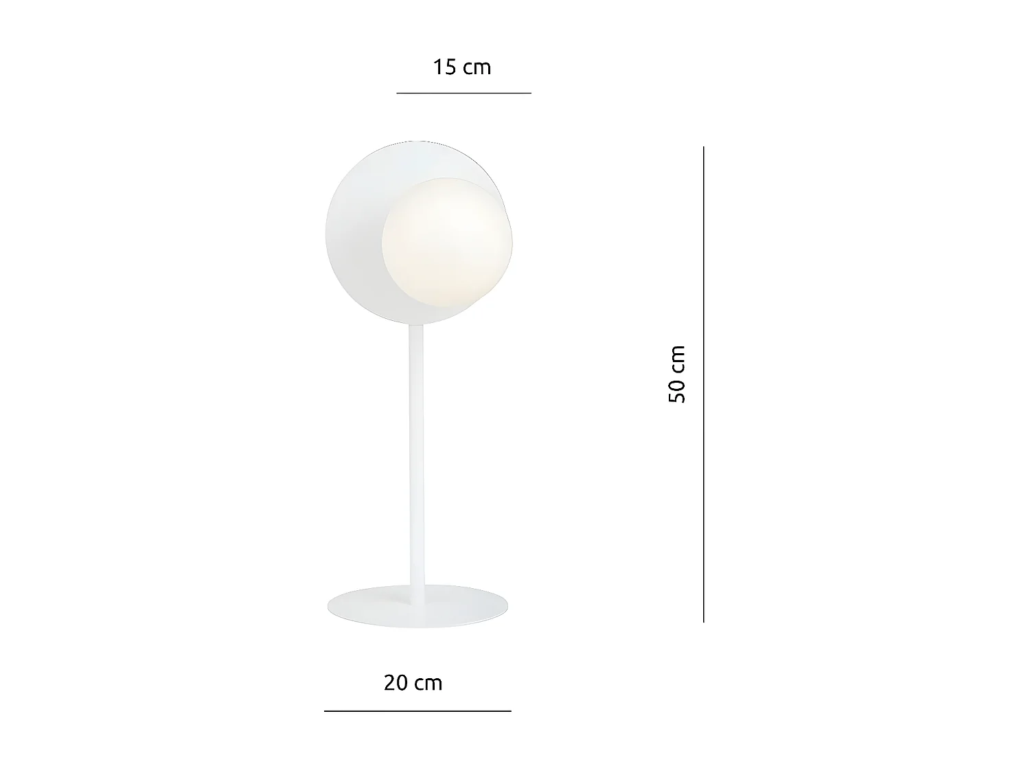 Tafellamp Oslo 3, Wit, 20x50x20 cm, Seven Design