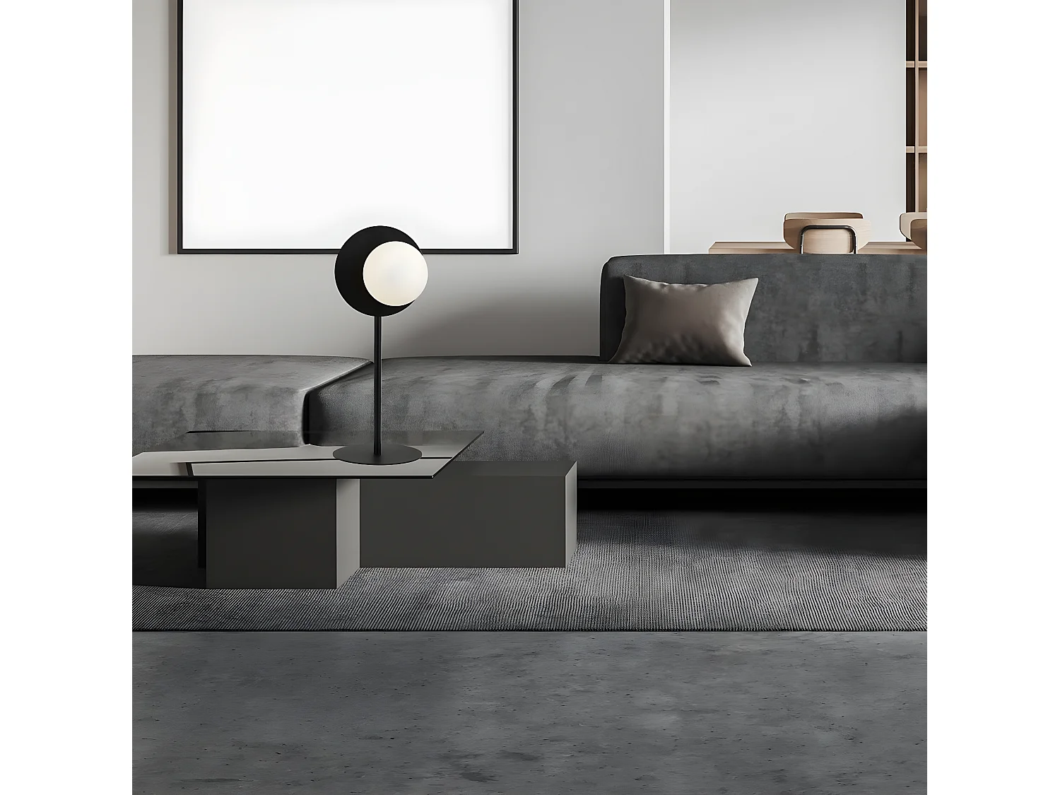 Tafellamp Oslo 1, Zwart, 20x50x20 cm, Seven Design