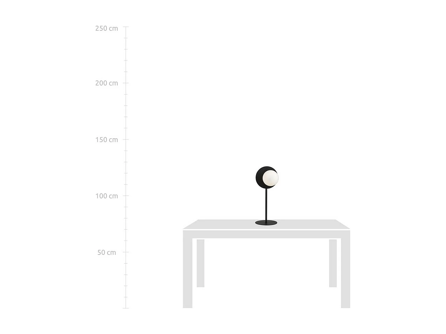 Tafellamp Oslo 1, Zwart, 20x50x20 cm, Seven Design