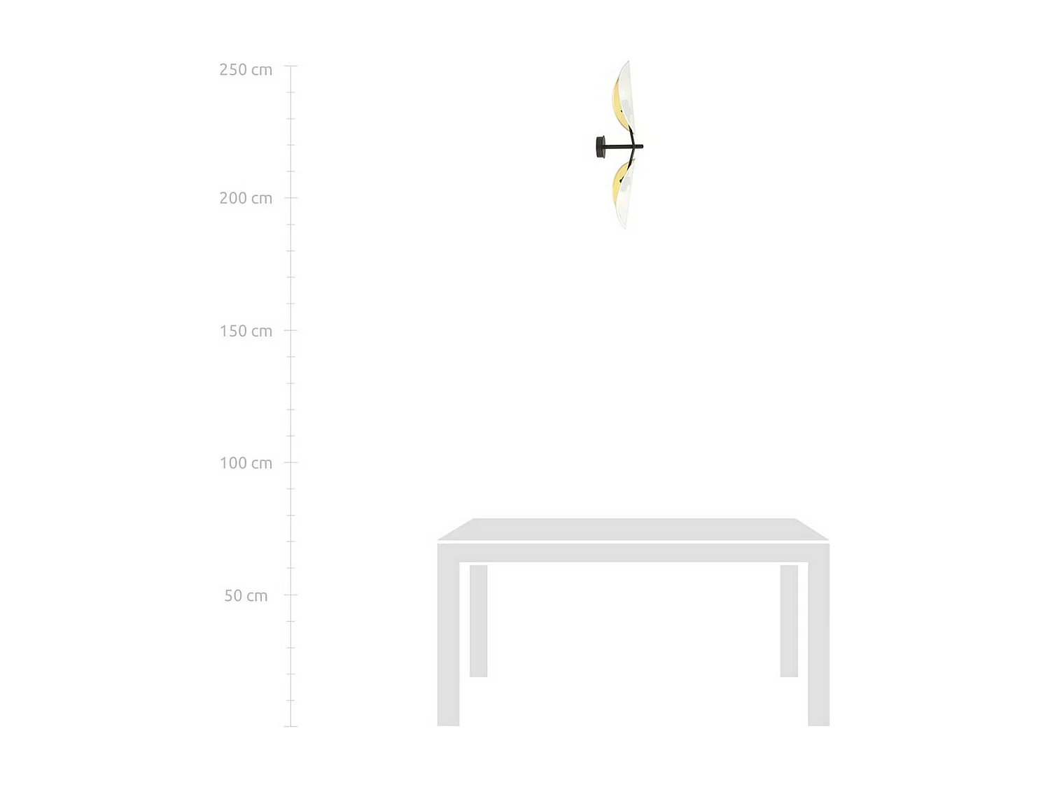 Wandlamp Vene, Zwart, 12x67x12 cm, EPIKASA