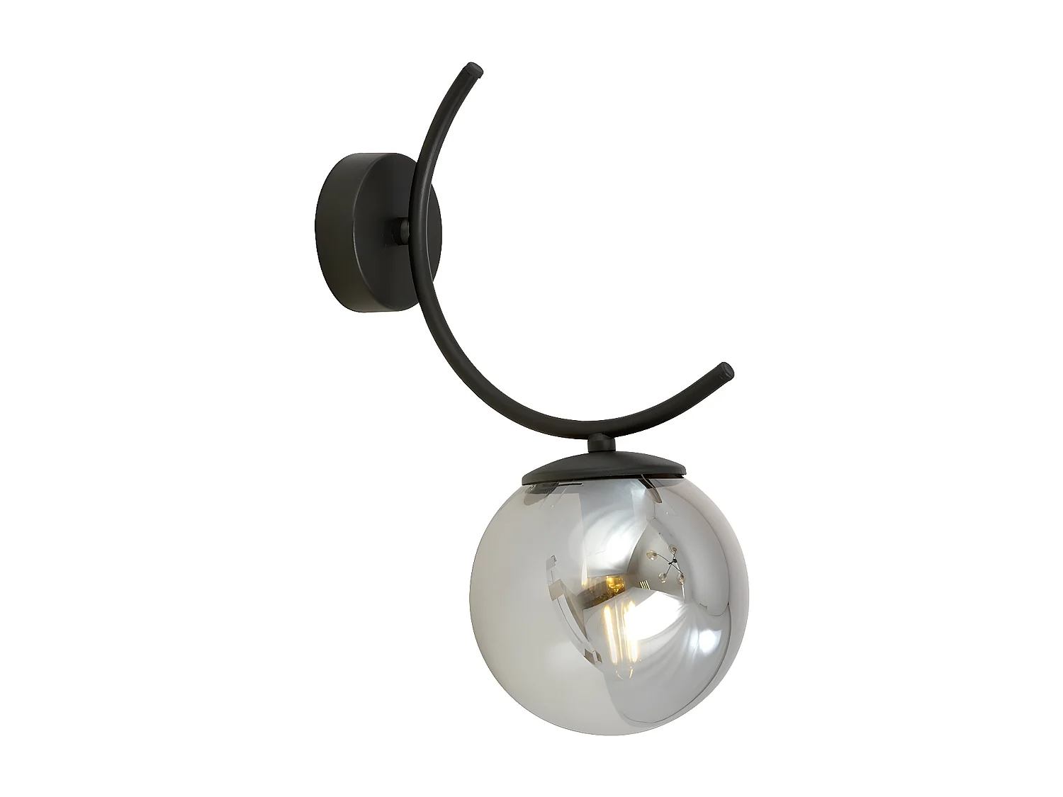 Applique Boston, Noir, 14x33x20 cm, Seven Design