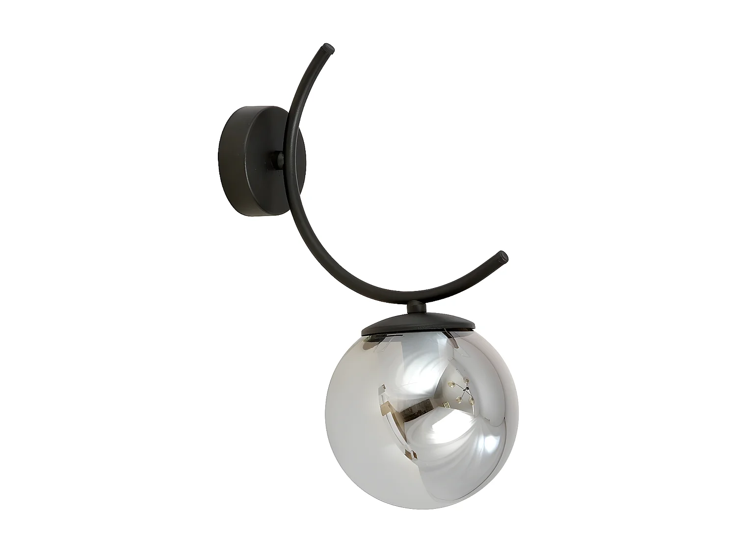 Applique Boston, Noir, 14x33x20 cm, Seven Design