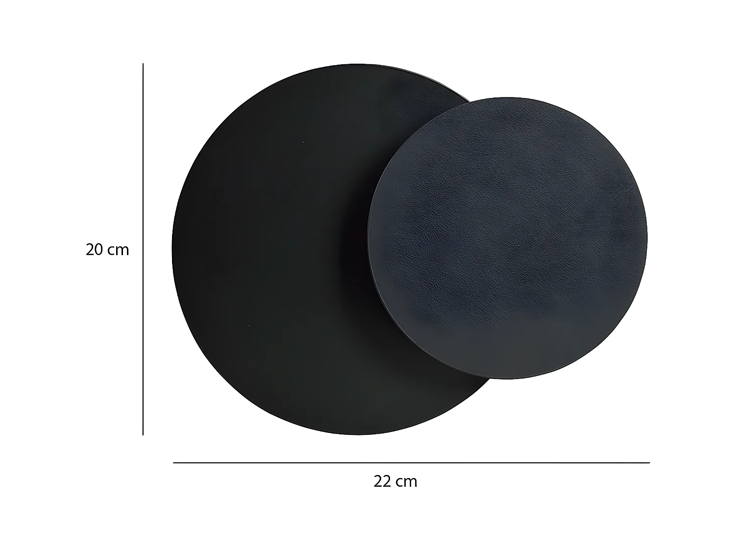 Applique Circle, Noir, 22x20x13 cm, EPIKASA