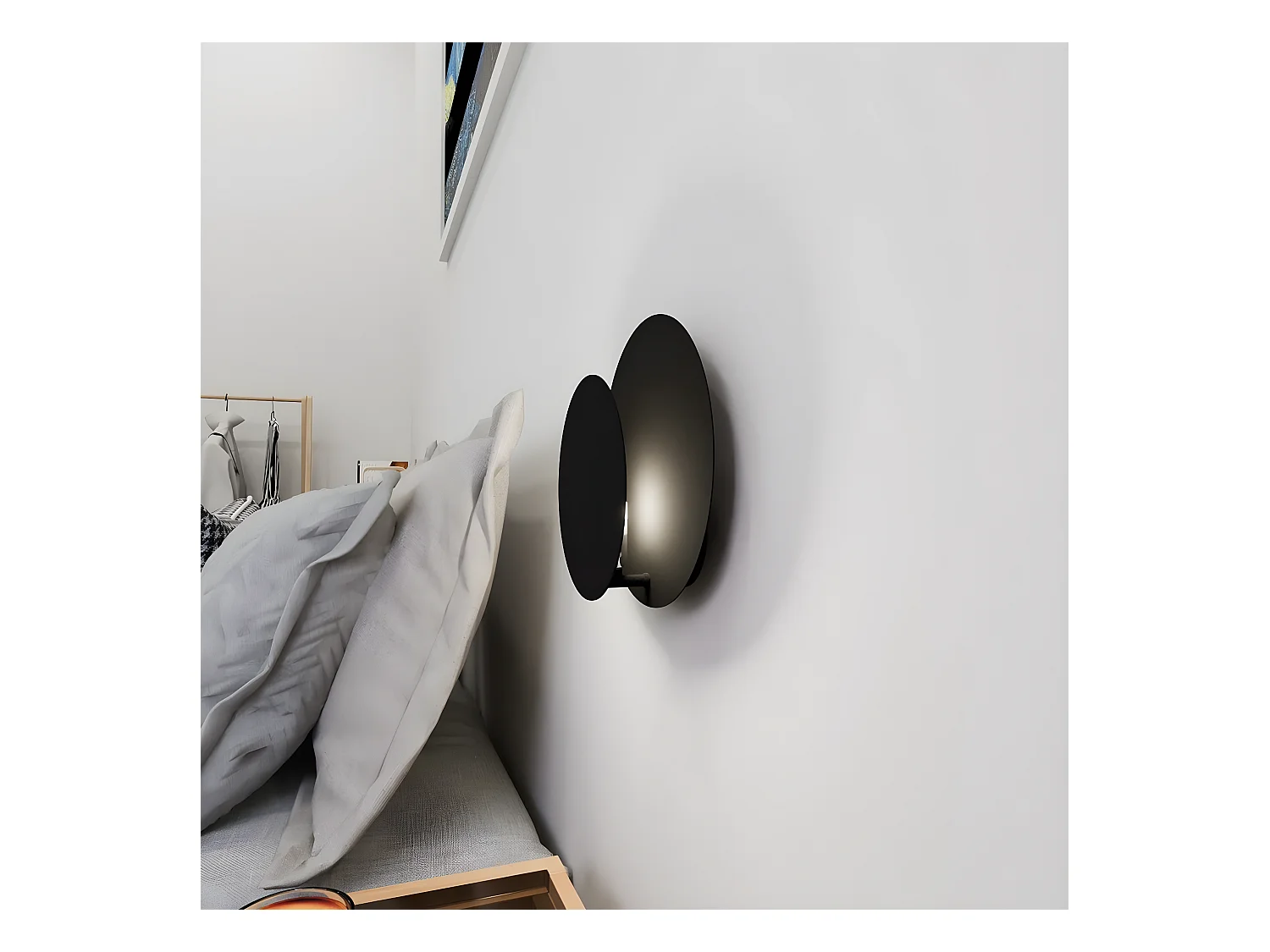 Applique Circle, Noir, 22x20x13 cm, EPIKASA