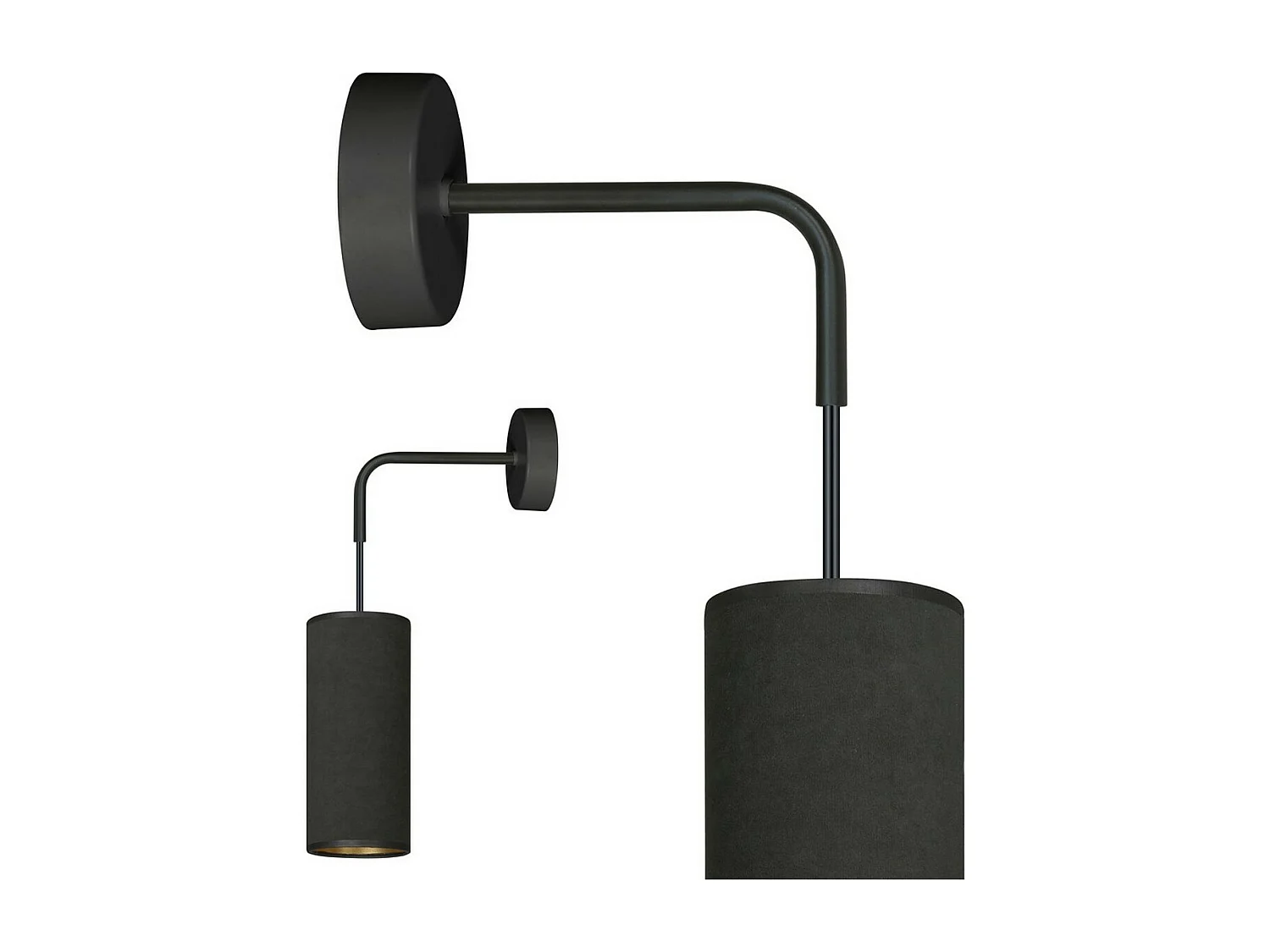 Applique Bente, Noir, 10x40x18 cm, EPIKASA