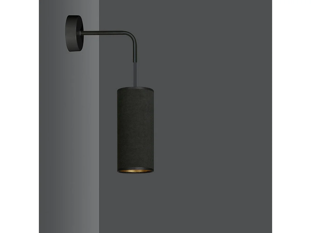 Applique Bente, Noir, 10x40x18 cm, EPIKASA