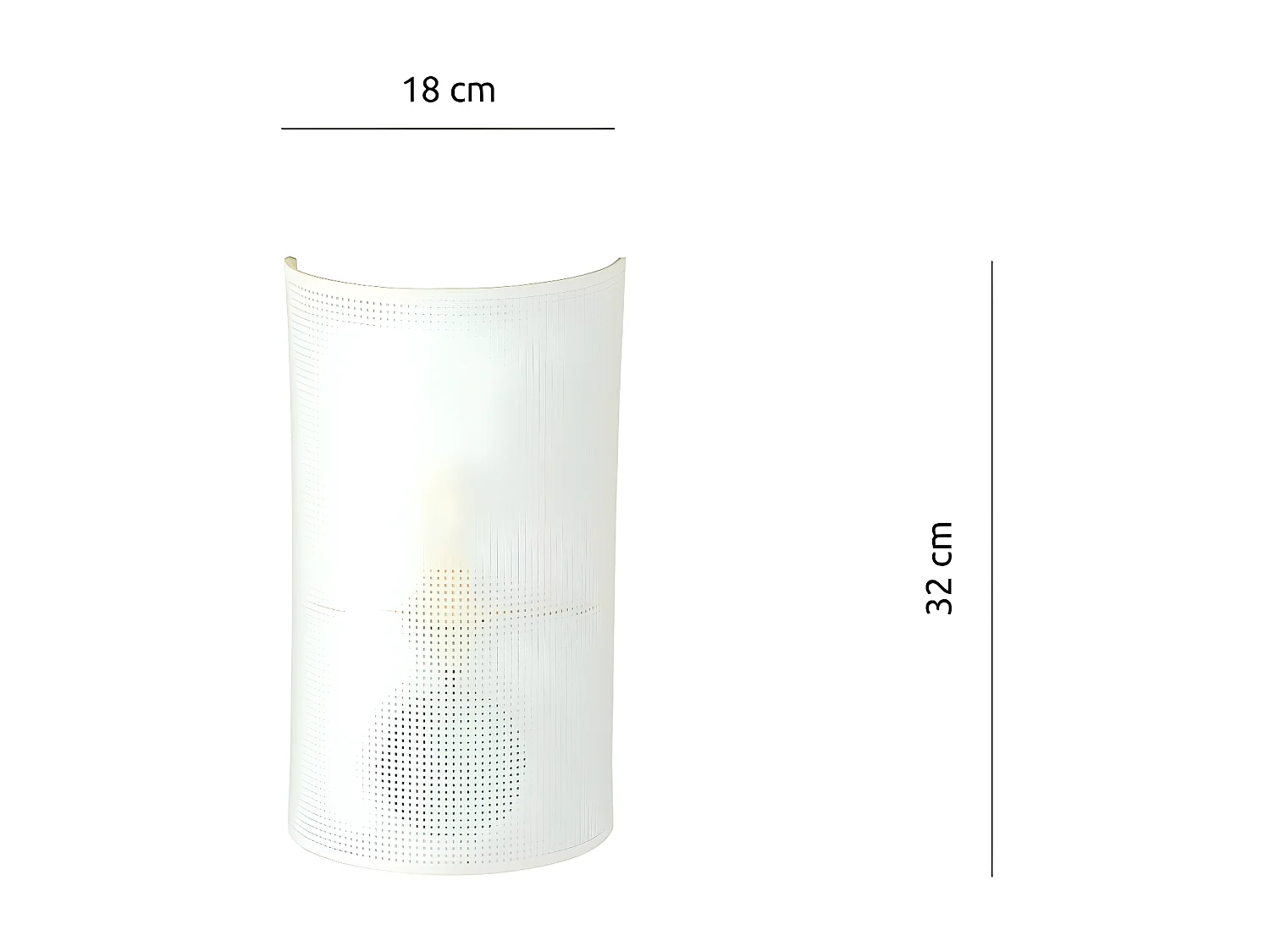 Applique Aston, Blanc, 18x32x8 cm, Seven Design