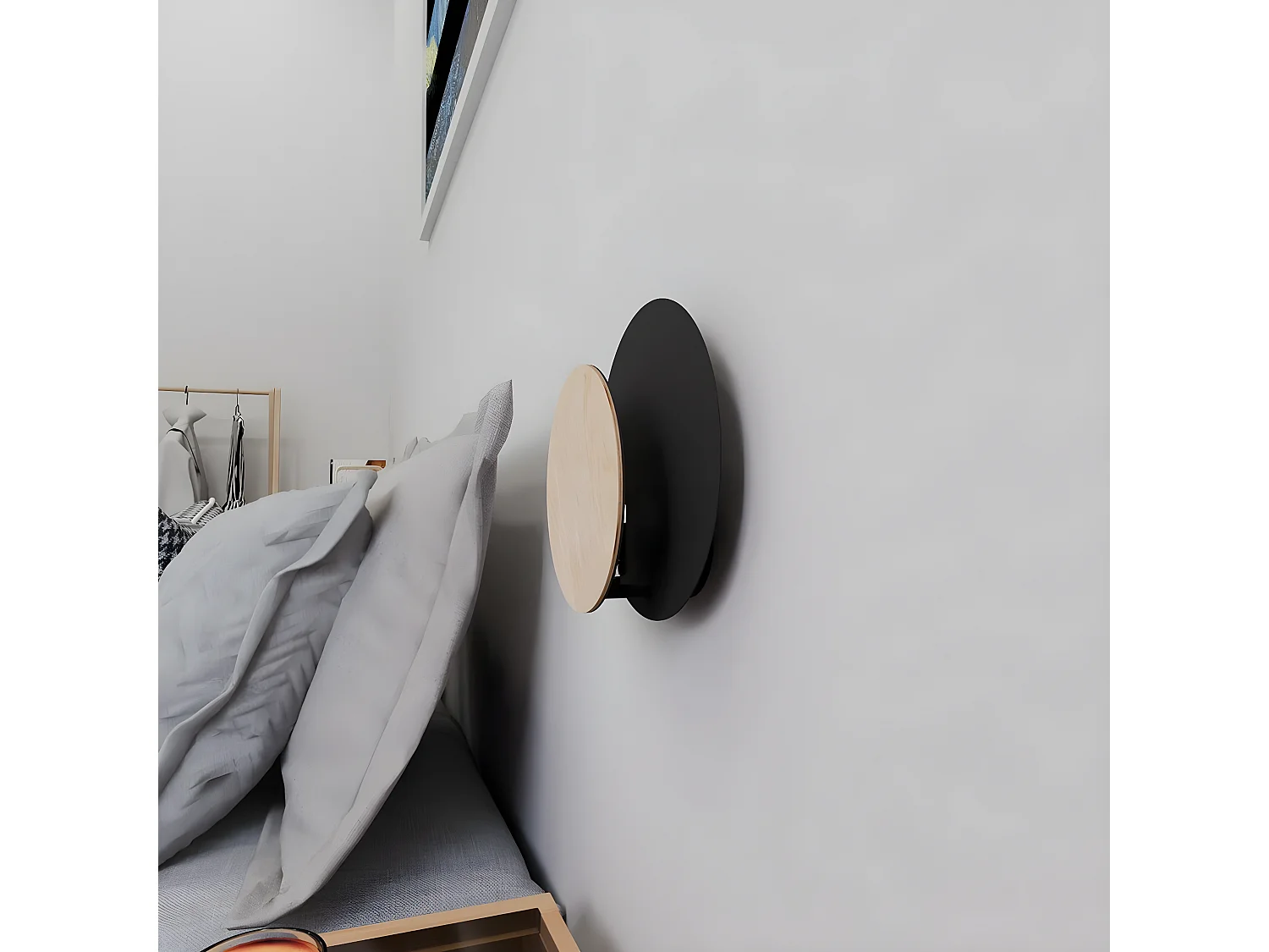 Applique Circle, Noir, 22x20x13 cm, Seven Design