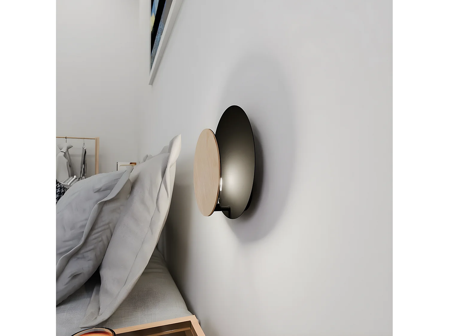 Applique Circle 1, Noir, 22x20x13 cm, Seven Design