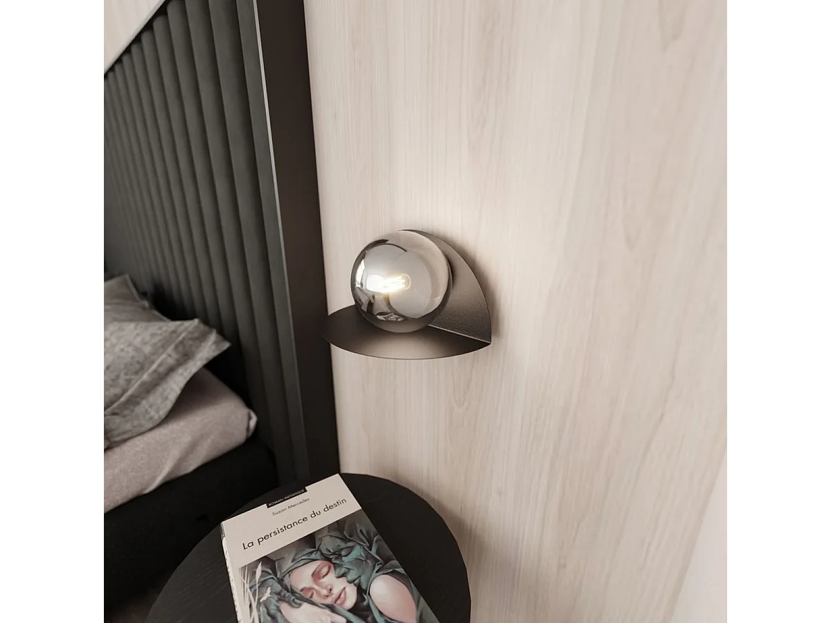 Applique Form1, Noir, 30x15x15 cm, Seven Design