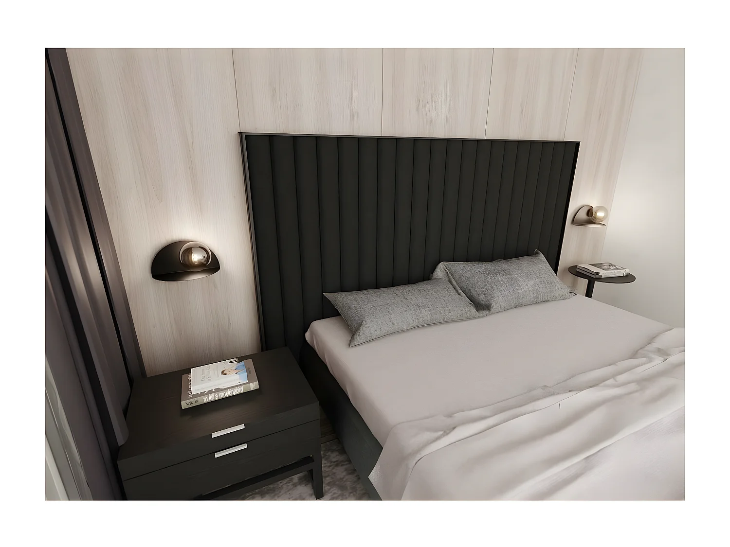 Applique Form1, Noir, 30x15x15 cm, Seven Design