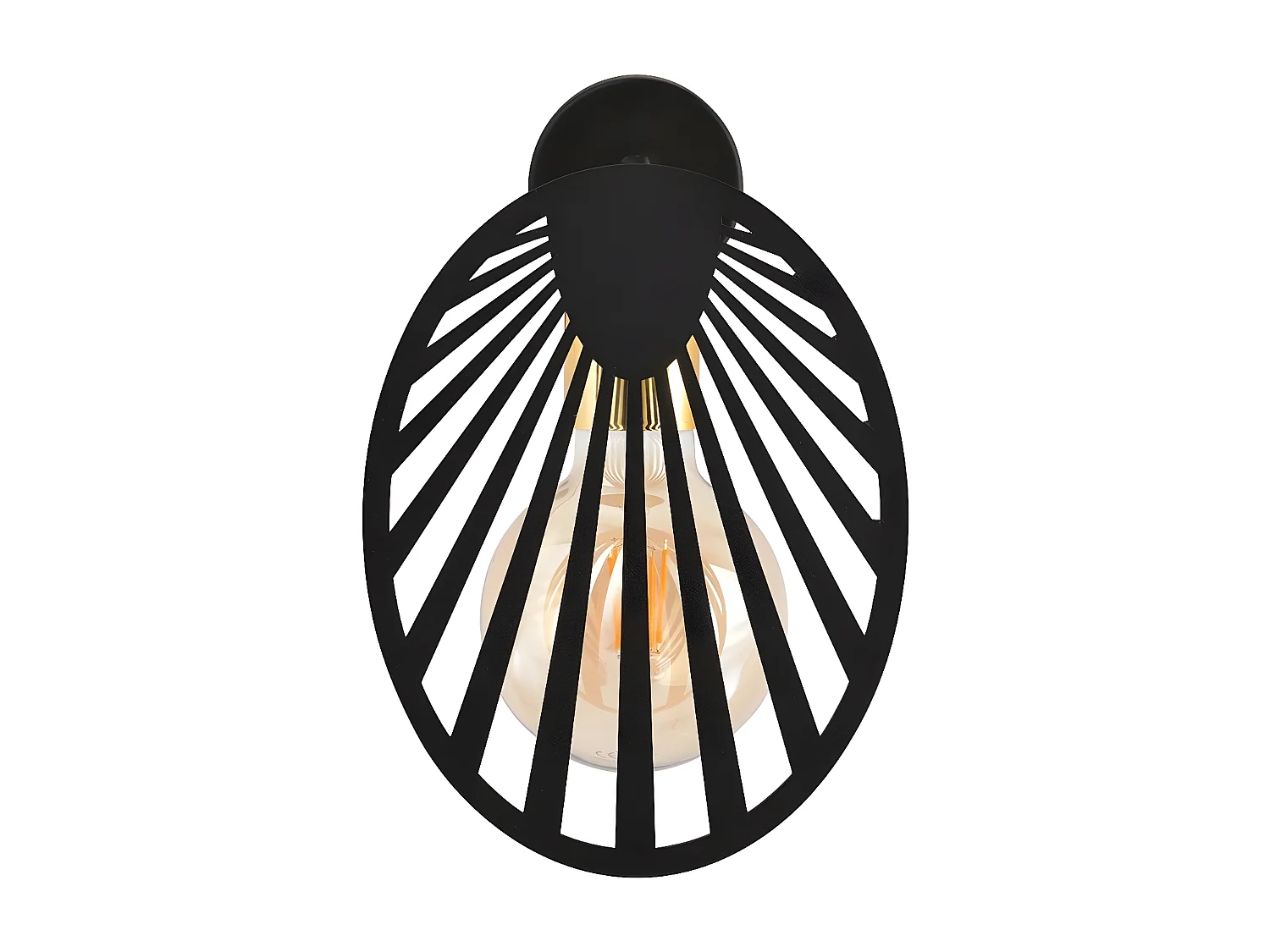 Applique Playa, Noir, 16x23,5x14 cm, Seven Design