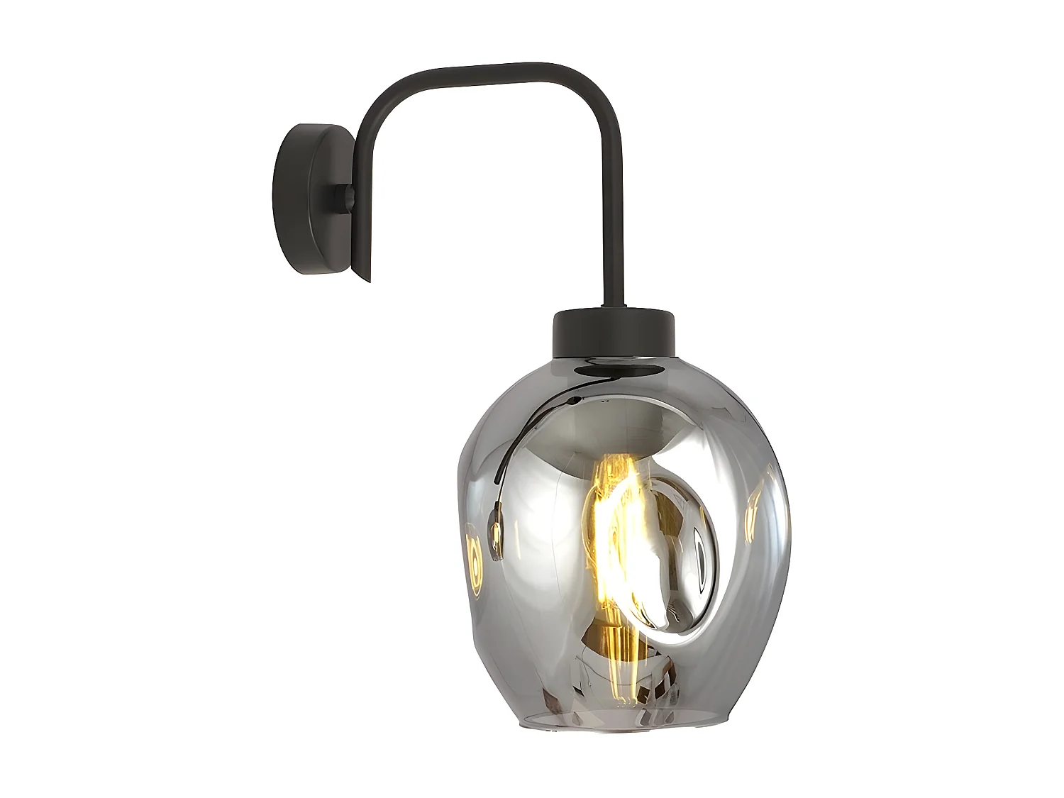 Applique Lukka 1, Noir, 14x26x14 cm, Seven Design