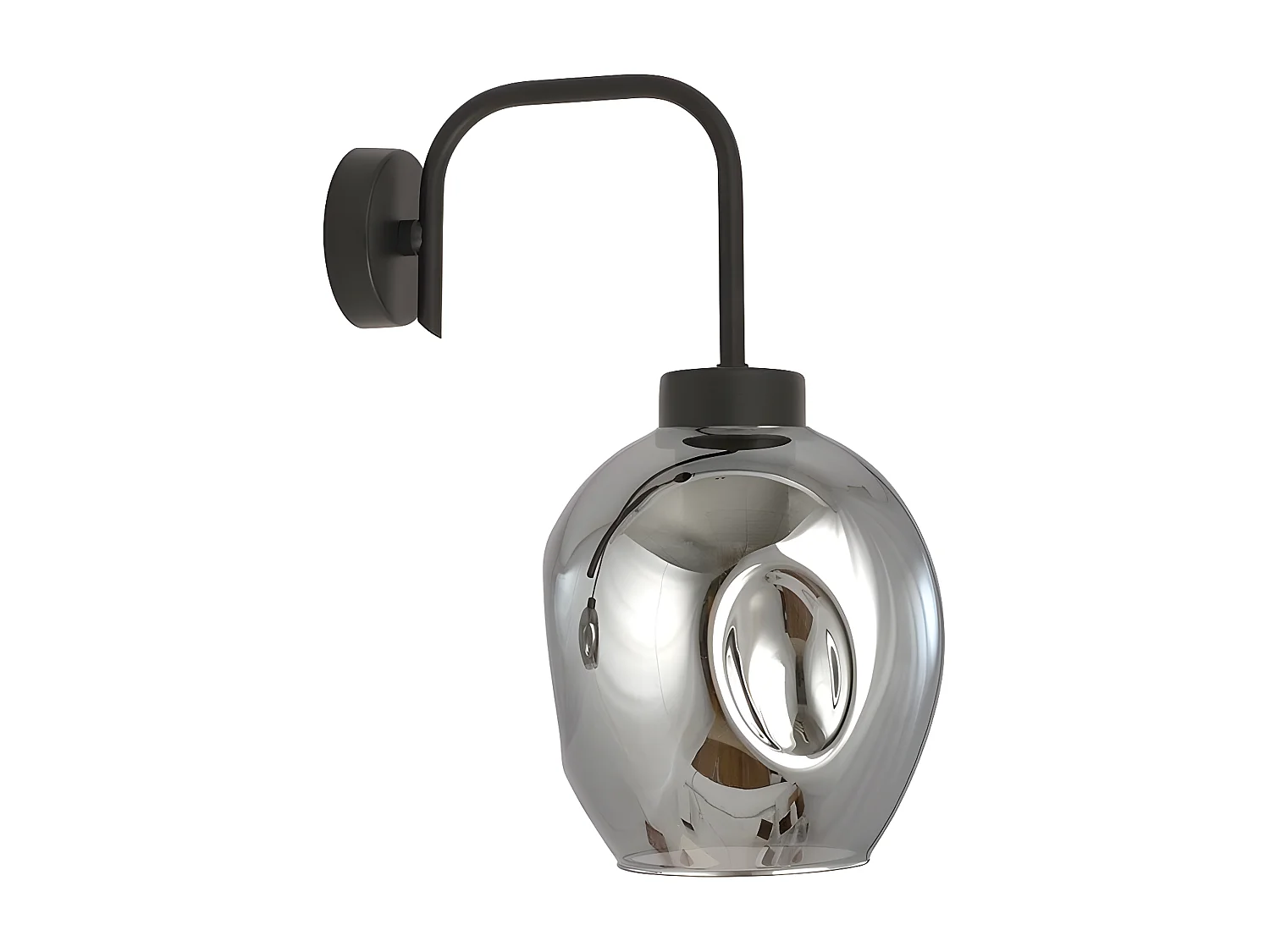 Applique Lukka 1, Noir, 14x26x14 cm, Seven Design